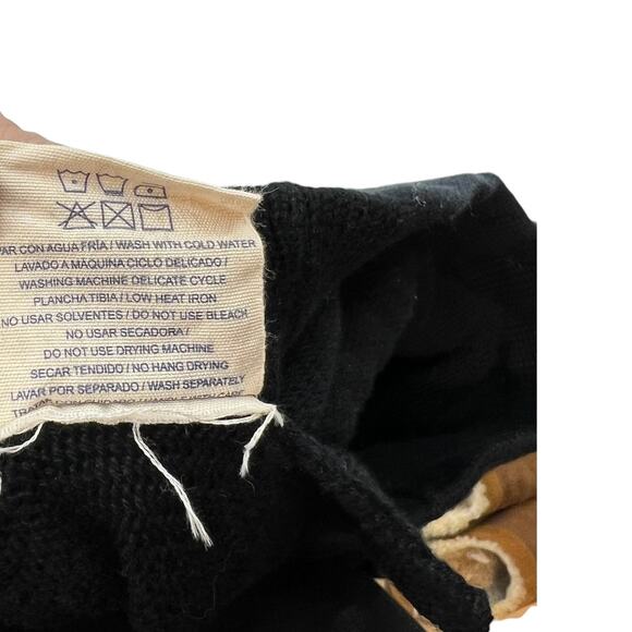 Reuben Oliver Cable Knit Pants Pull-On Cotton Sweater Black Size Small - Picture 12 of 12